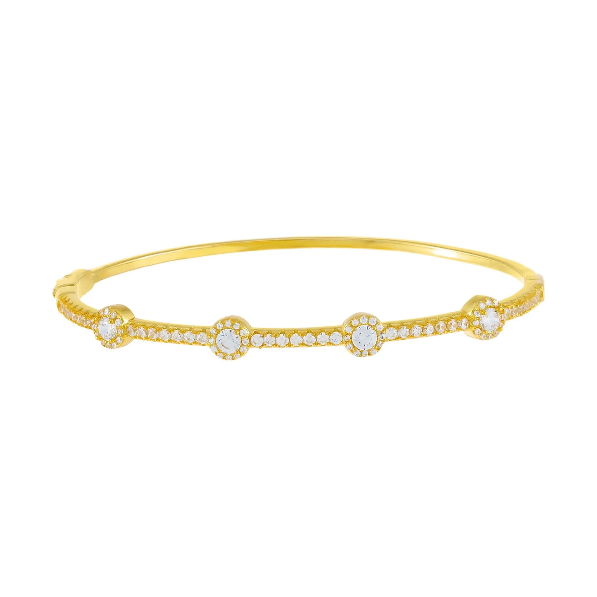 CZ Solitaire Bangle sold by Adina Eden's