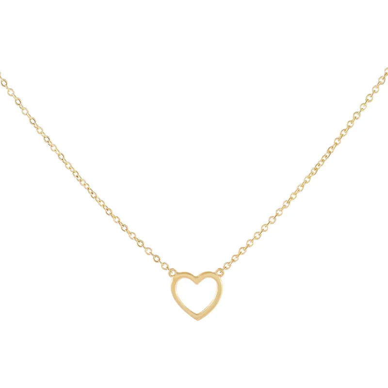 Open Heart Necklace 14K sold by Adina Eden's