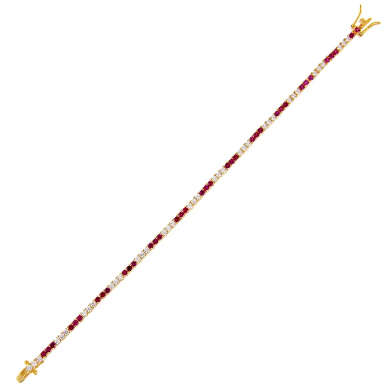 CZ Colored Tennis Bracelet sold by Adina Eden's