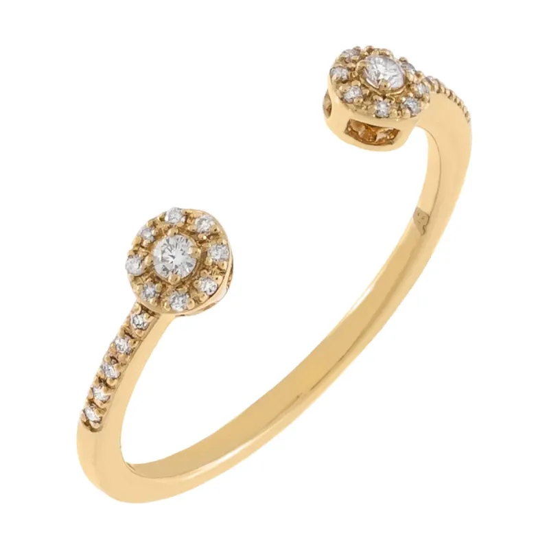 Diamond Rounded Claw Ring 14K sold by Adina Eden's