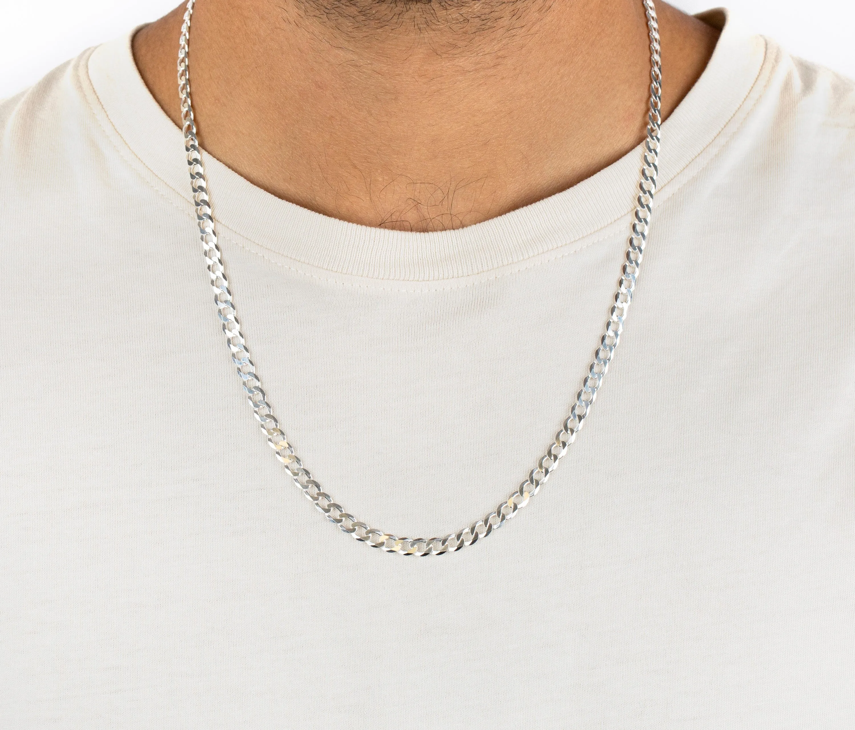Men's Flat Cuban Chain Necklace sold by Adina Eden's product image thumbnail 5