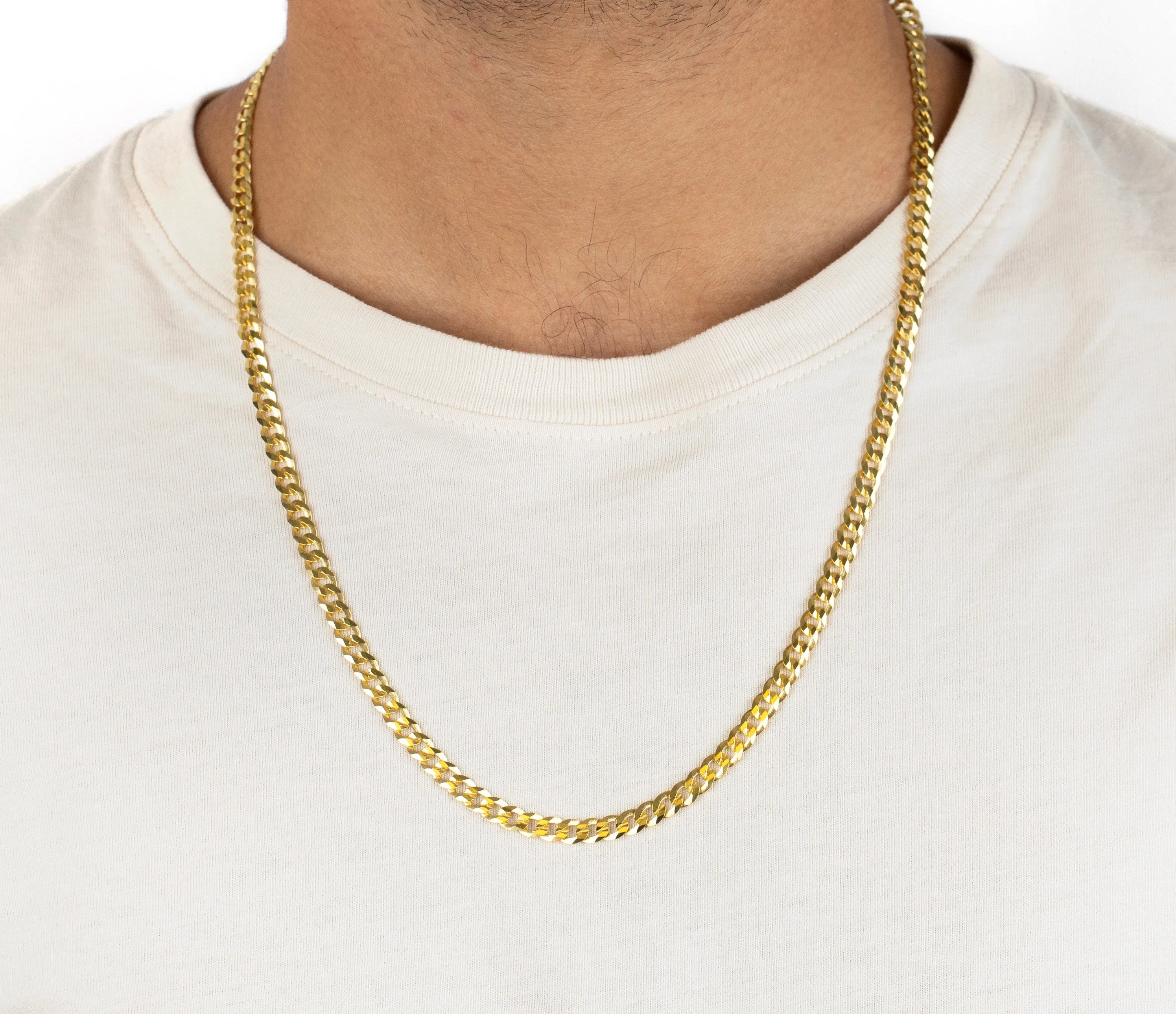 Men's Flat Cuban Chain Necklace sold by Adina Eden's product image thumbnail 2