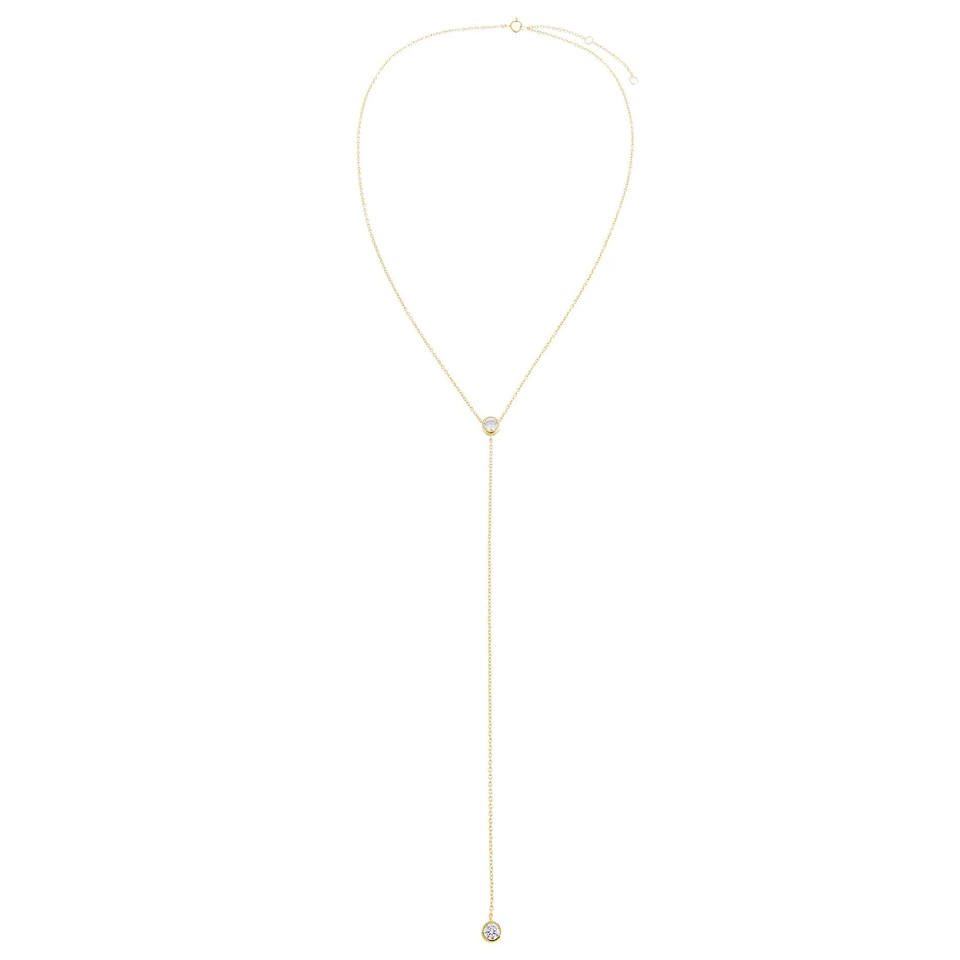 CZ Bezel Drop Lariat sold by Adina Eden's product image thumbnail 3