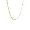 Pearl X Paperclip Chunky Chain Necklace sold by Adina Eden's