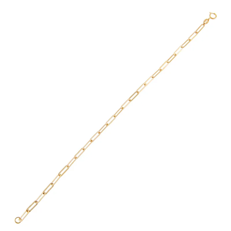 Thin Paperclip Bracelet 14K sold by Adina Eden's