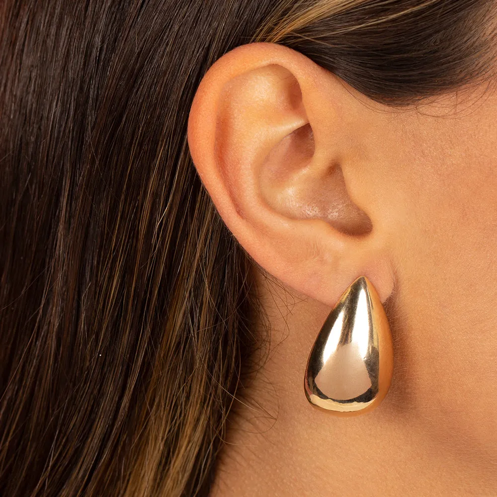 Chunky Solid Teardrop Stud Earring sold by Adina Eden's product image thumbnail 2