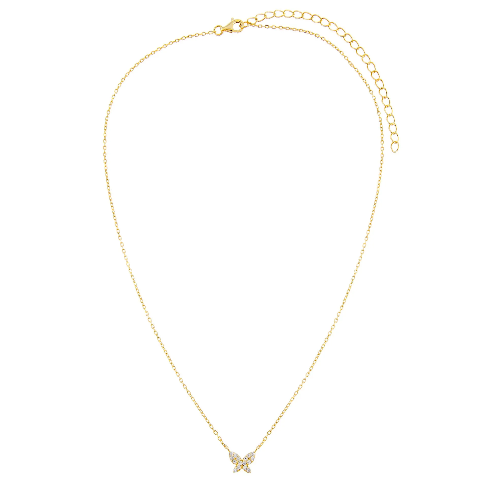 CZ Dainty Butterfly Necklace sold by Adina Eden's product image thumbnail 2