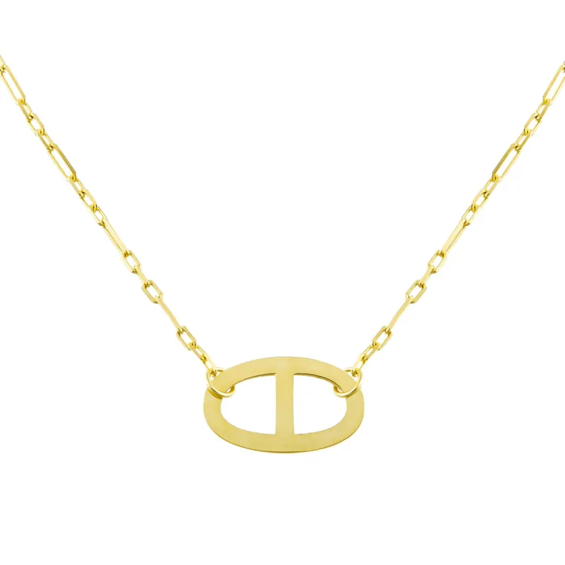 Large Thin Mariner Link Necklace sold by Adina Eden's