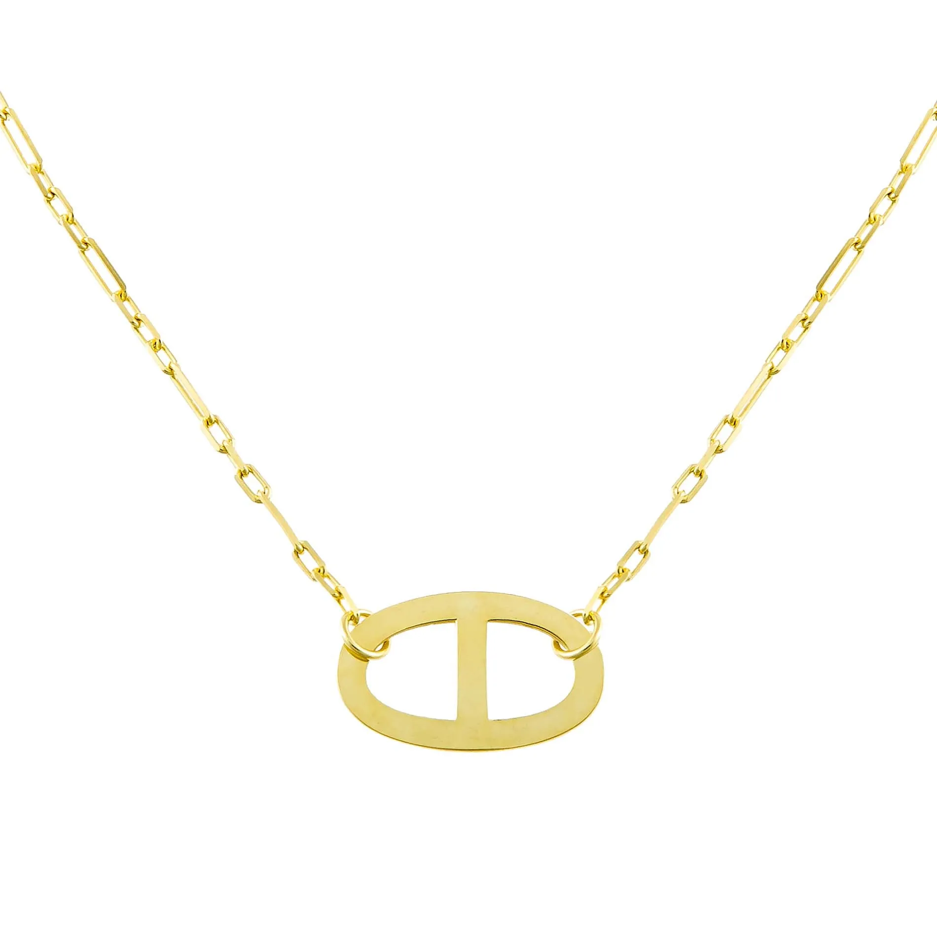 Large Thin Mariner Link Necklace sold by Adina Eden's