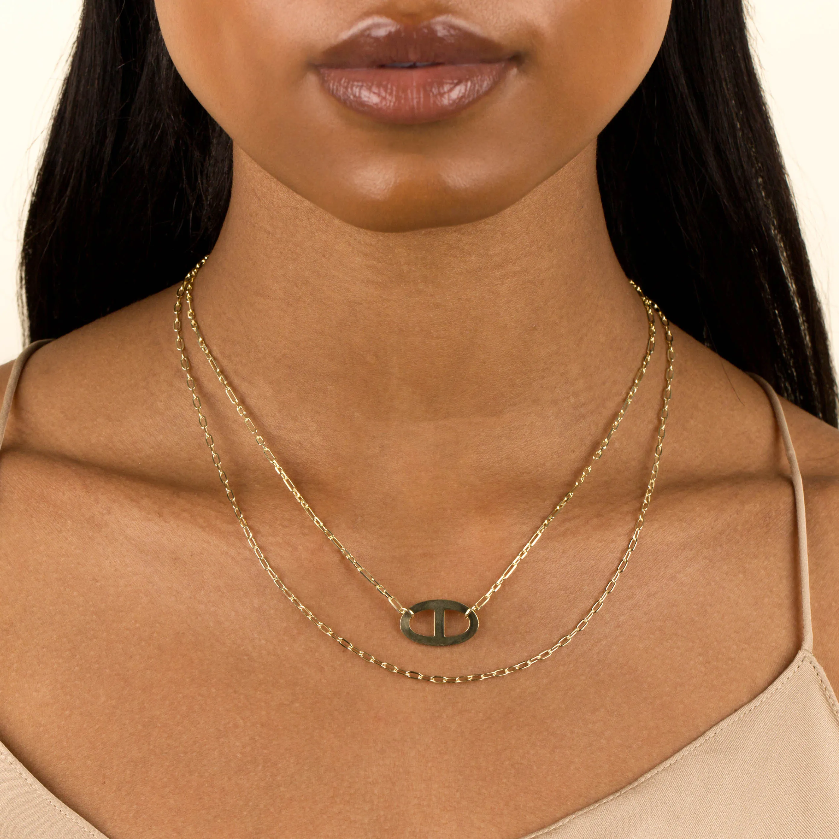 Large Thin Mariner Link Necklace sold by Adina Eden's product image thumbnail 2