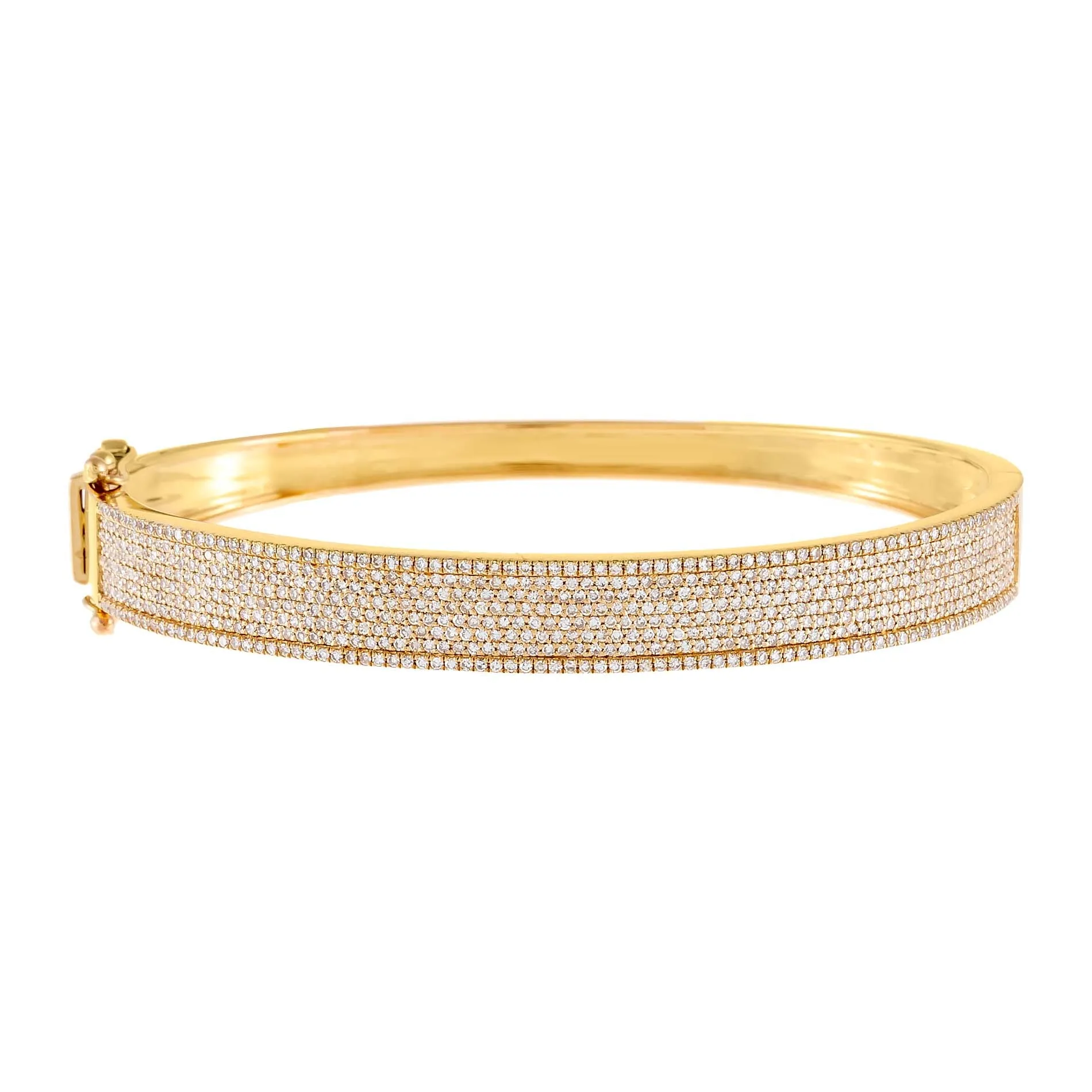 Diamond Extra Wide Bangle 14K sold by Adina Eden's
