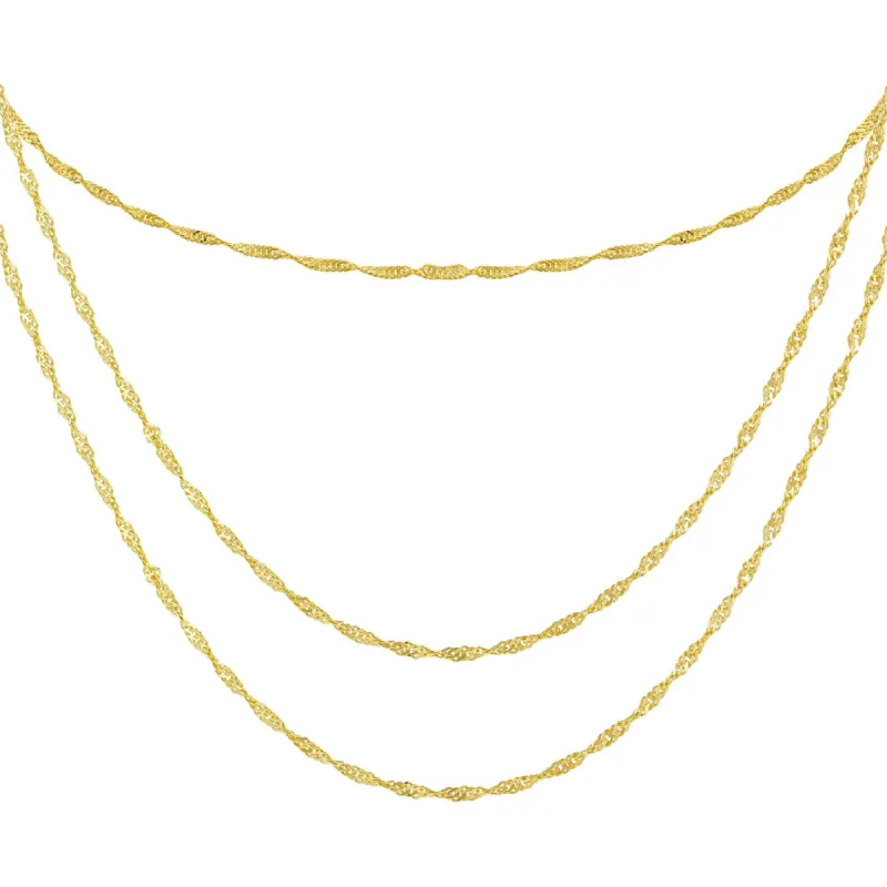 Singapore Chain Necklace Combo Set sold by Adina Eden's