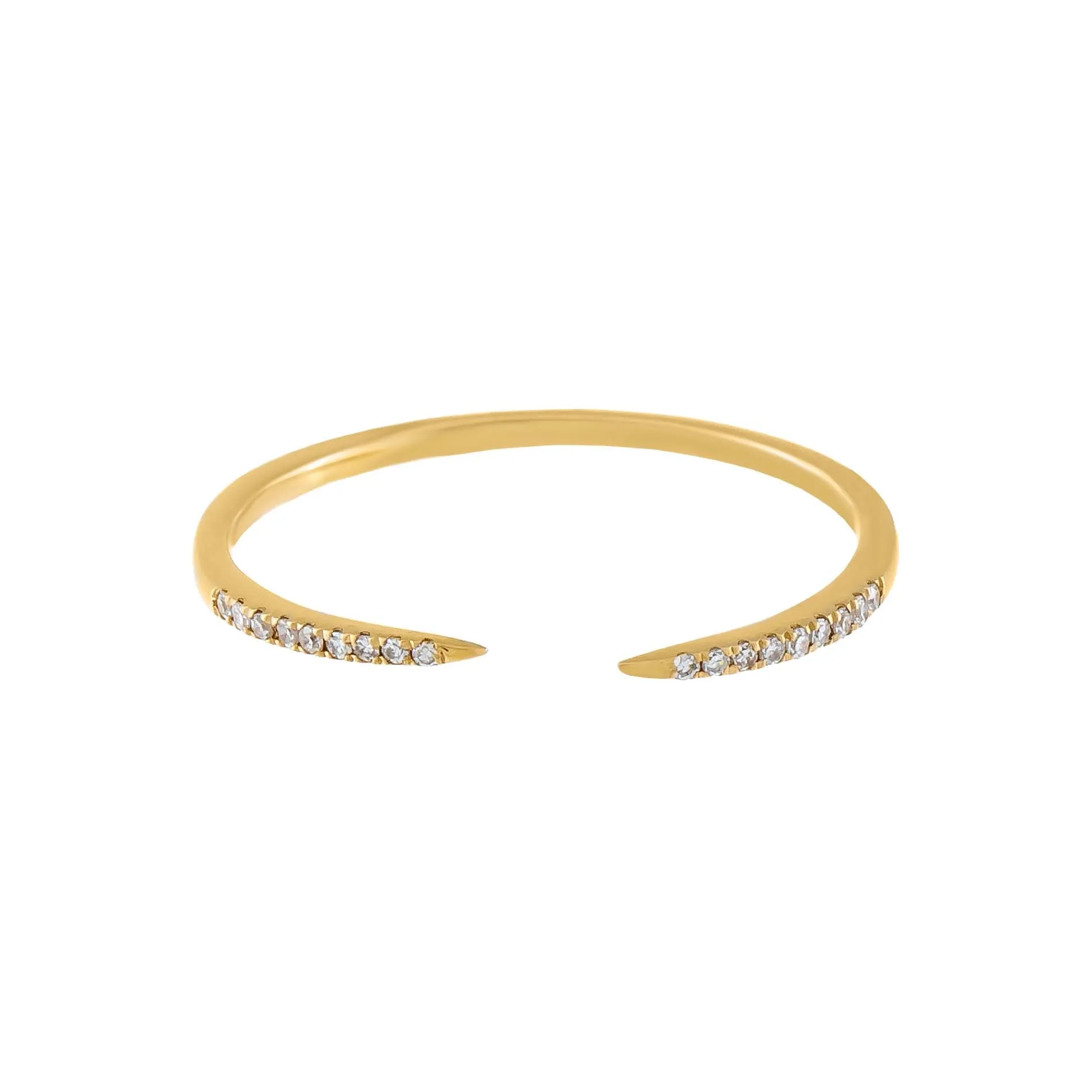 Diamond Thin Claw Ring 14K sold by Adina Eden's product image thumbnail 5