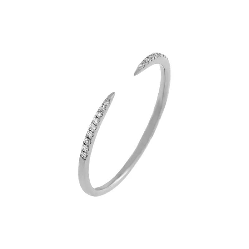 Diamond Thin Claw Ring 14K sold by Adina Eden's