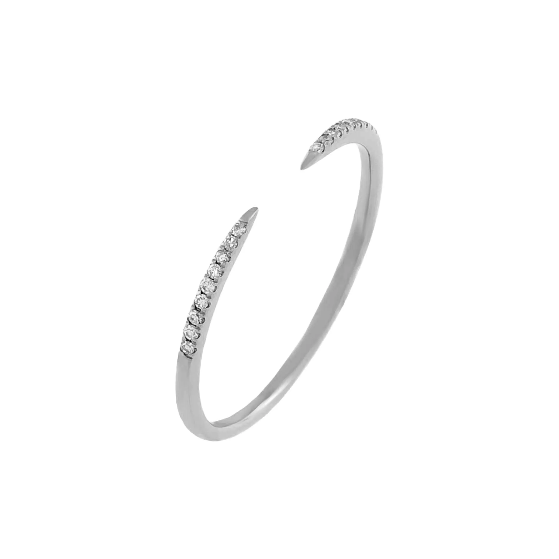 Diamond Thin Claw Ring 14K sold by Adina Eden's