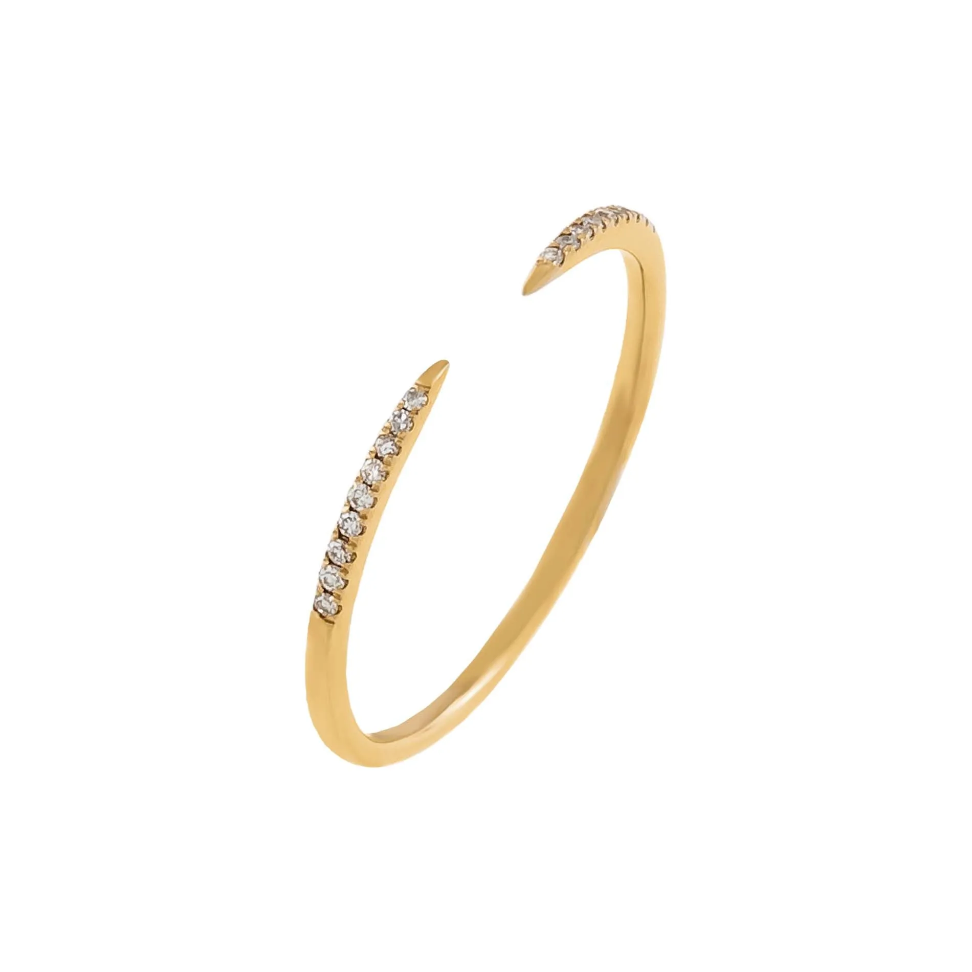 Diamond Thin Claw Ring 14K sold by Adina Eden's product image thumbnail 4
