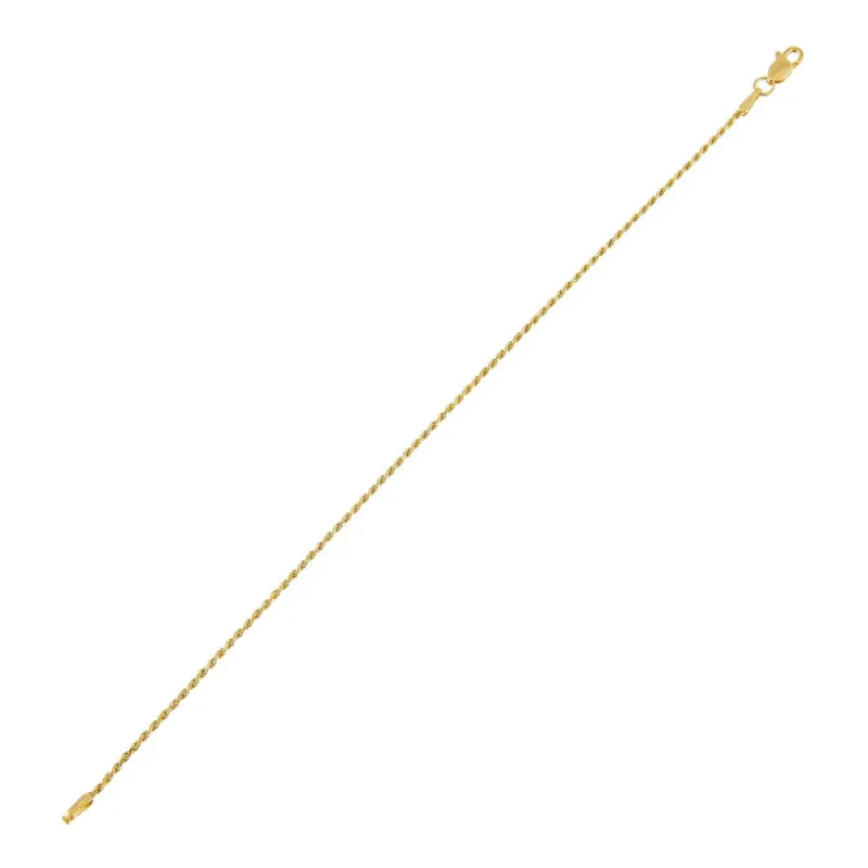 Thin Rope Chain Bracelet 14K sold by Adina Eden's