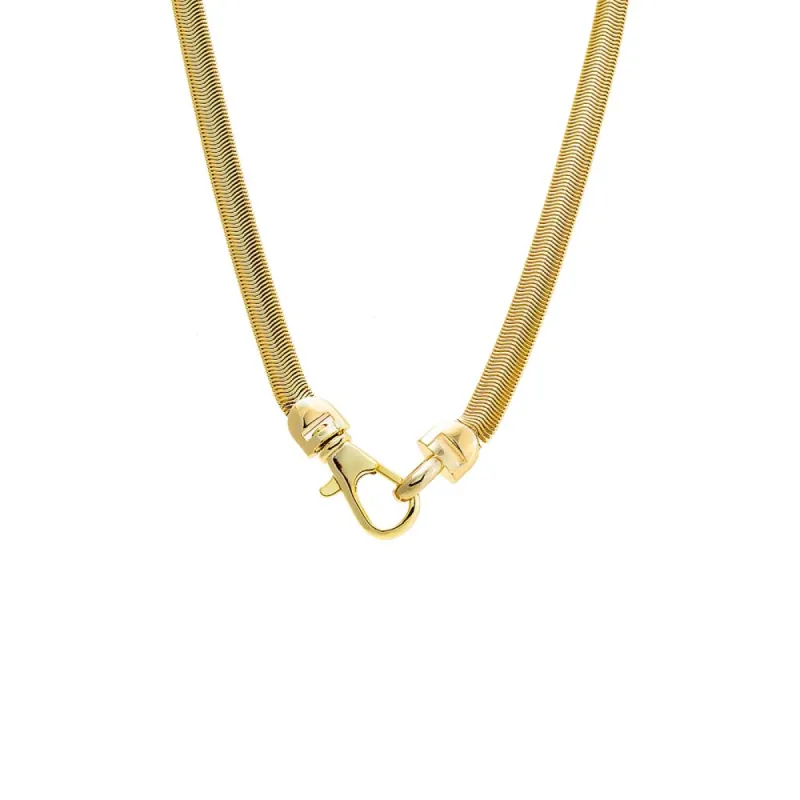 Solid Large Clasp Wide Snake Chain Necklace sold by Adina Eden's
