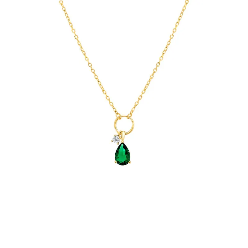 Colored Dangling Multi Stone Toggle Necklace sold by Adina Eden's