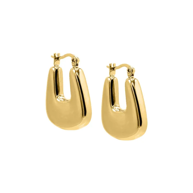 Solid Graduated Square Shape Hoop Earring sold by Adina Eden's