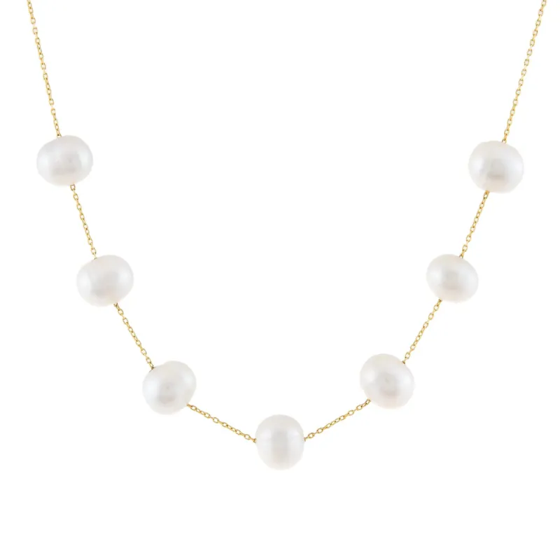 Floating Pearl Chain Necklace sold by Adina Eden's