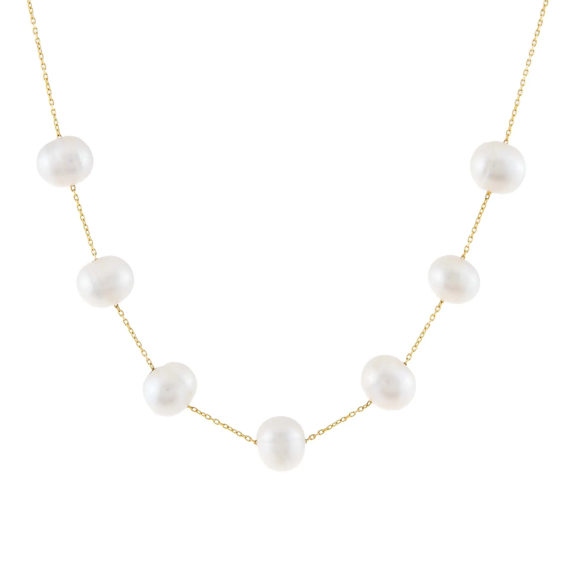Floating Pearl Chain Necklace sold by Adina Eden's