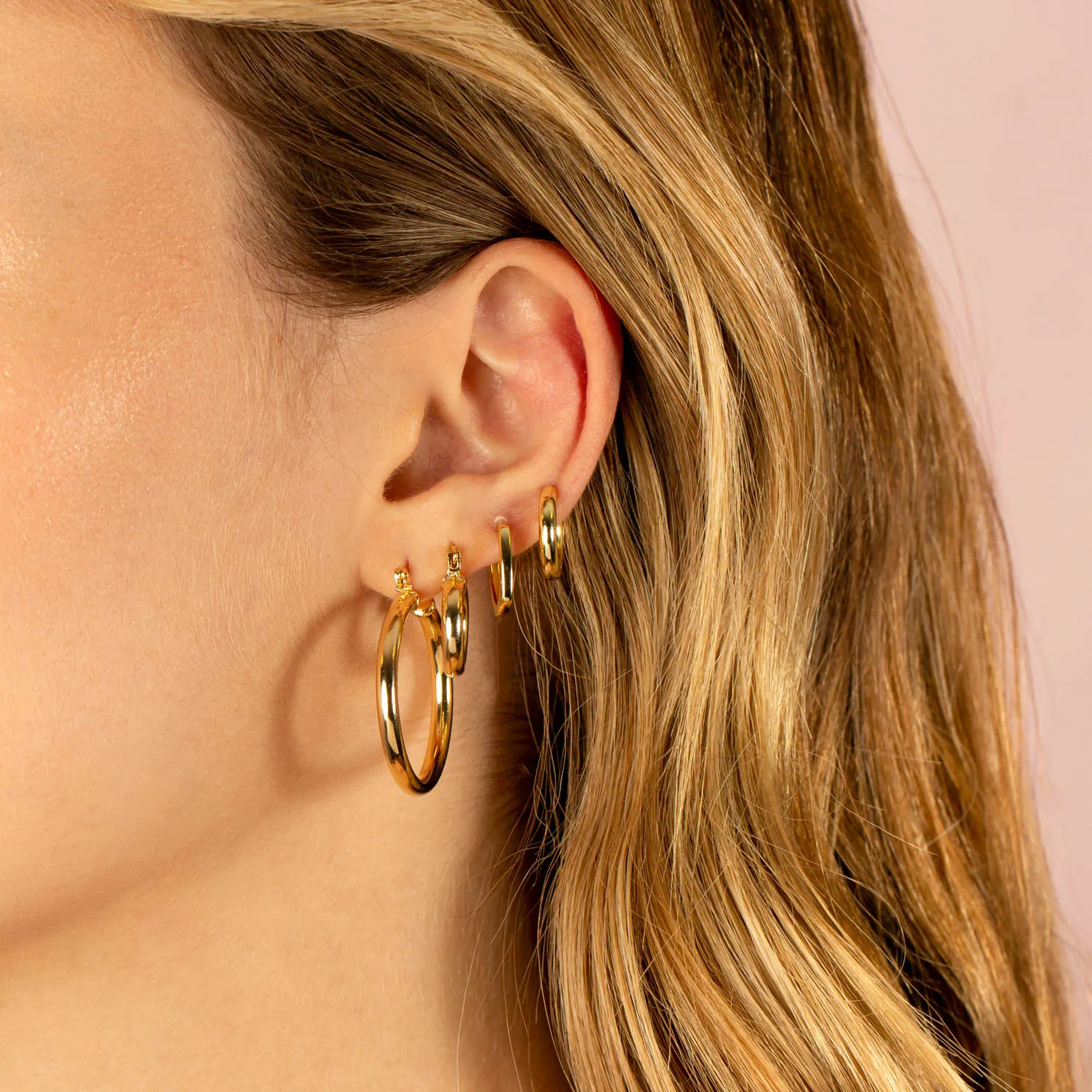 Solid Tube Hoop Earring sold by Adina Eden's product image thumbnail 2