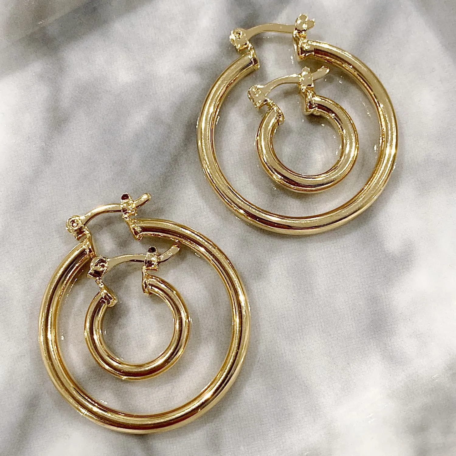 Solid Tube Hoop Earring sold by Adina Eden's product image thumbnail 3