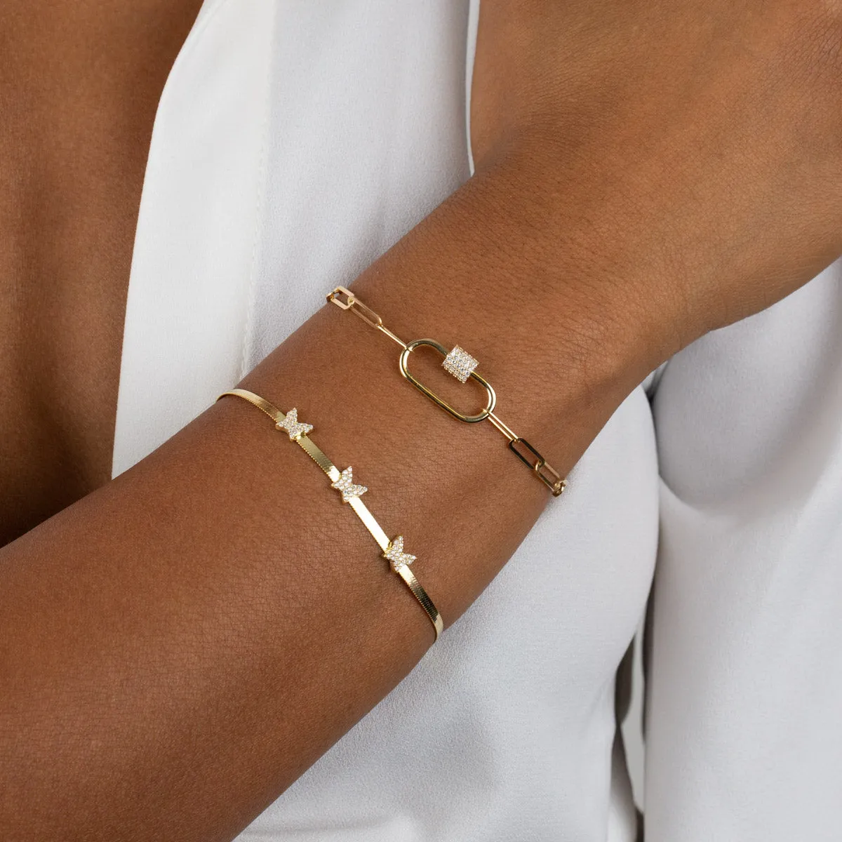 Pavé Toggle Link Bracelet sold by Adina Eden's product image thumbnail 2