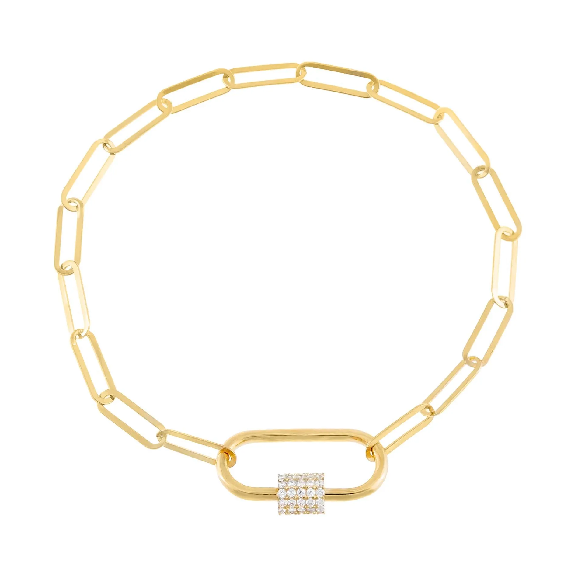 Pavé Toggle Link Bracelet sold by Adina Eden's