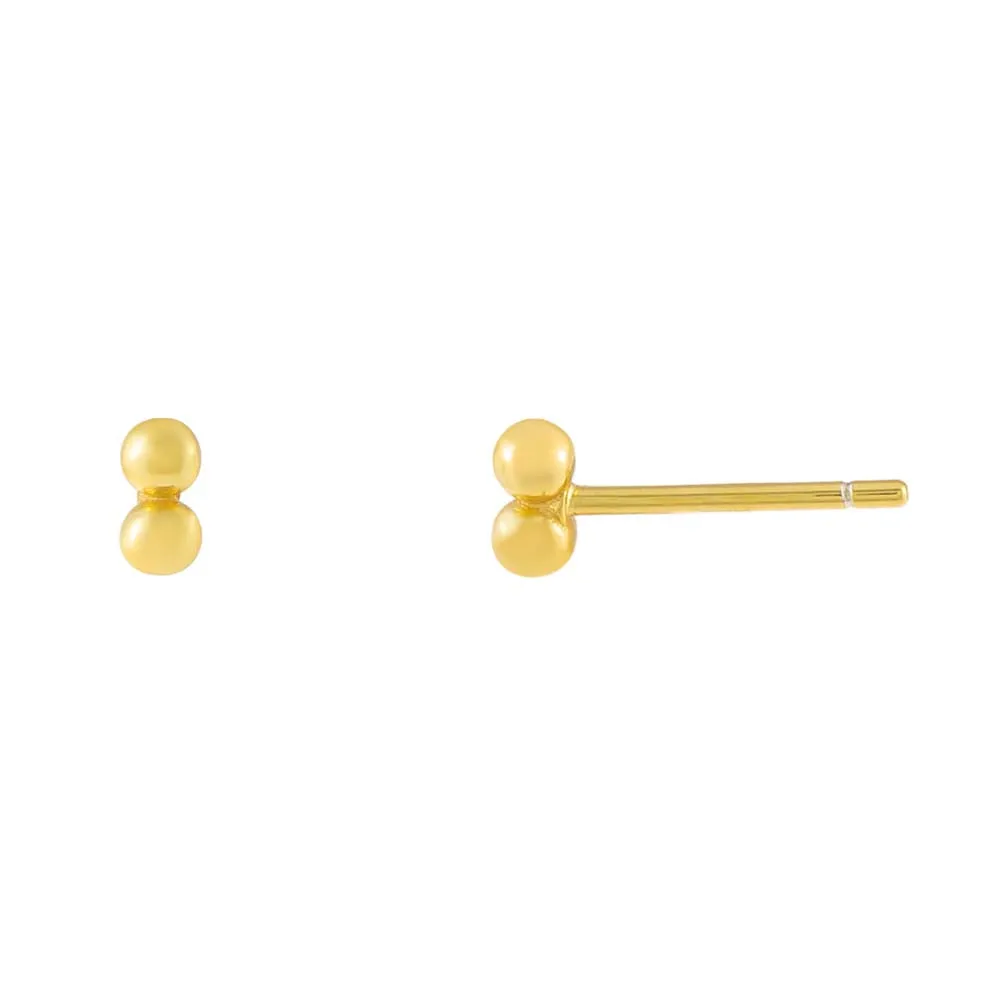 Double Ball Stud Earring sold by Adina Eden's