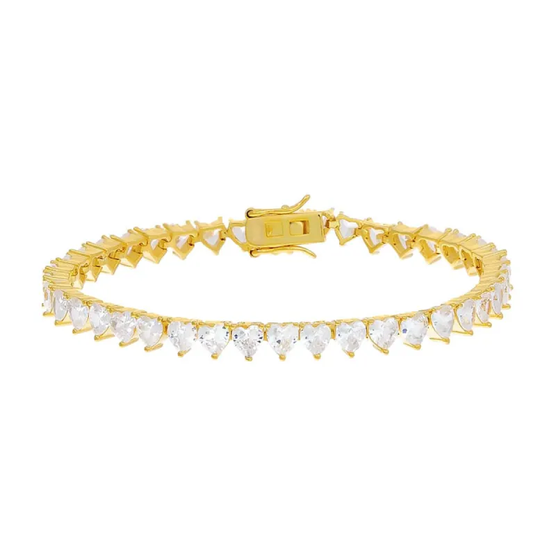 Heart Tennis Bracelet sold by Adina Eden's