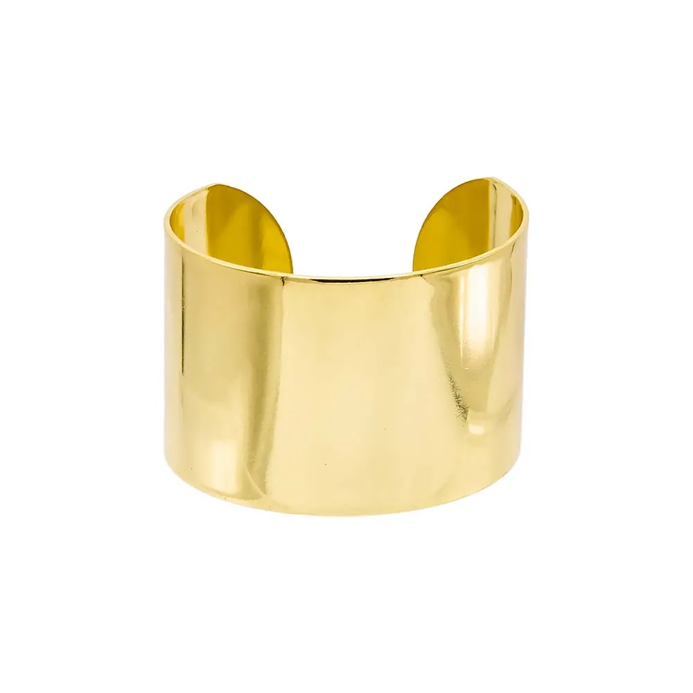 Solid Wide Cuff Bangle Bracelet sold by Adina Eden's