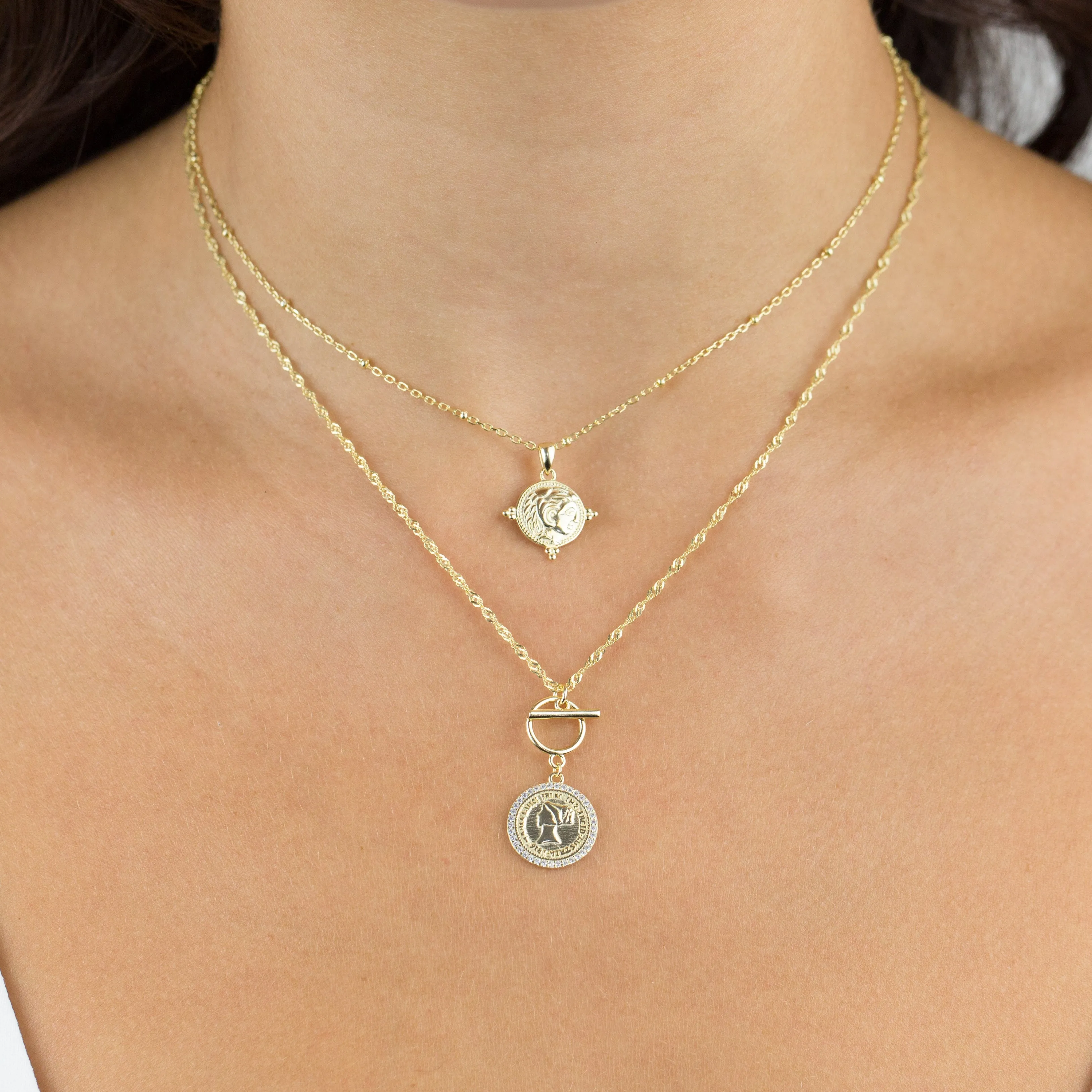 Mini Coin Necklace sold by Adina Eden's product image thumbnail 2