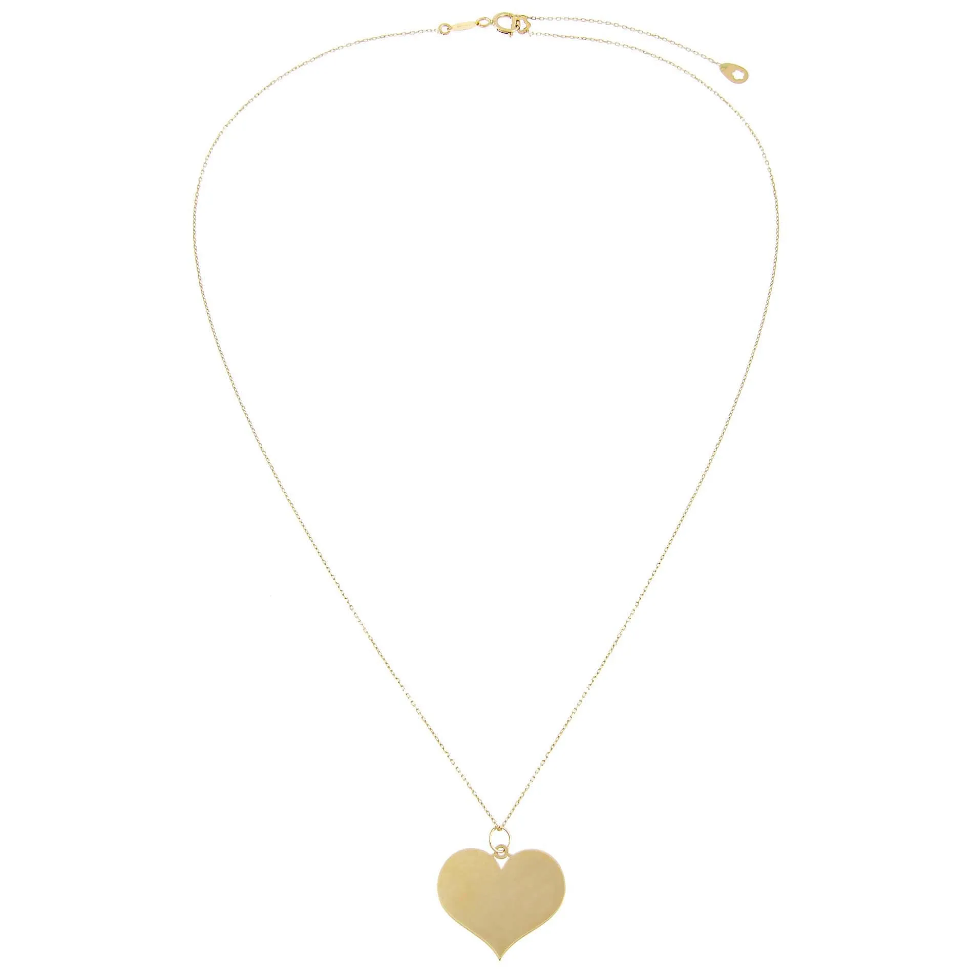 Solid Large Heart Necklace 14K sold by Adina Eden's product image thumbnail 3