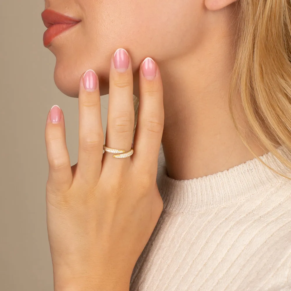 Pavé Endless Wrap Ring sold by Adina Eden's product image thumbnail 2