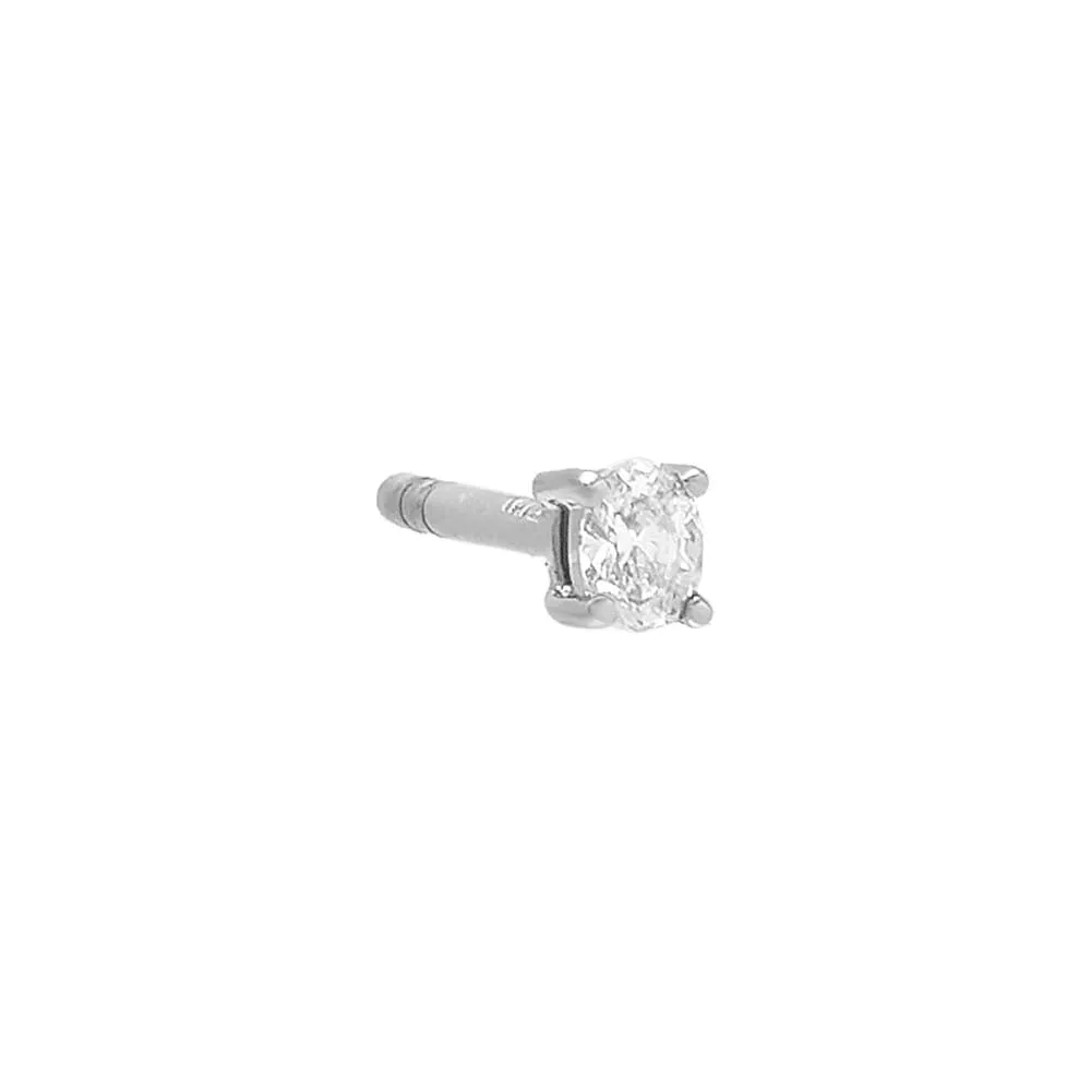 Itty Bitty Diamond Oval Stud Earring 14K sold by Adina Eden's product image thumbnail 2