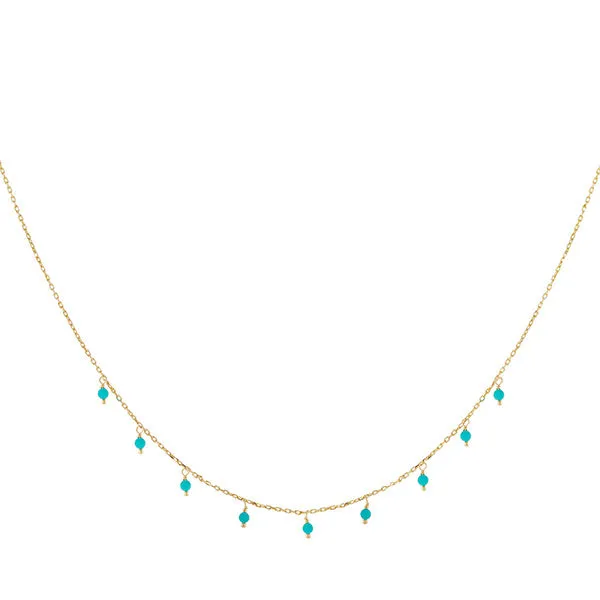 Turquoise Beaded Necklace sold by Adina Eden's