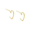Solid Open Heart Hoop Earring 14K sold by Adina Eden's