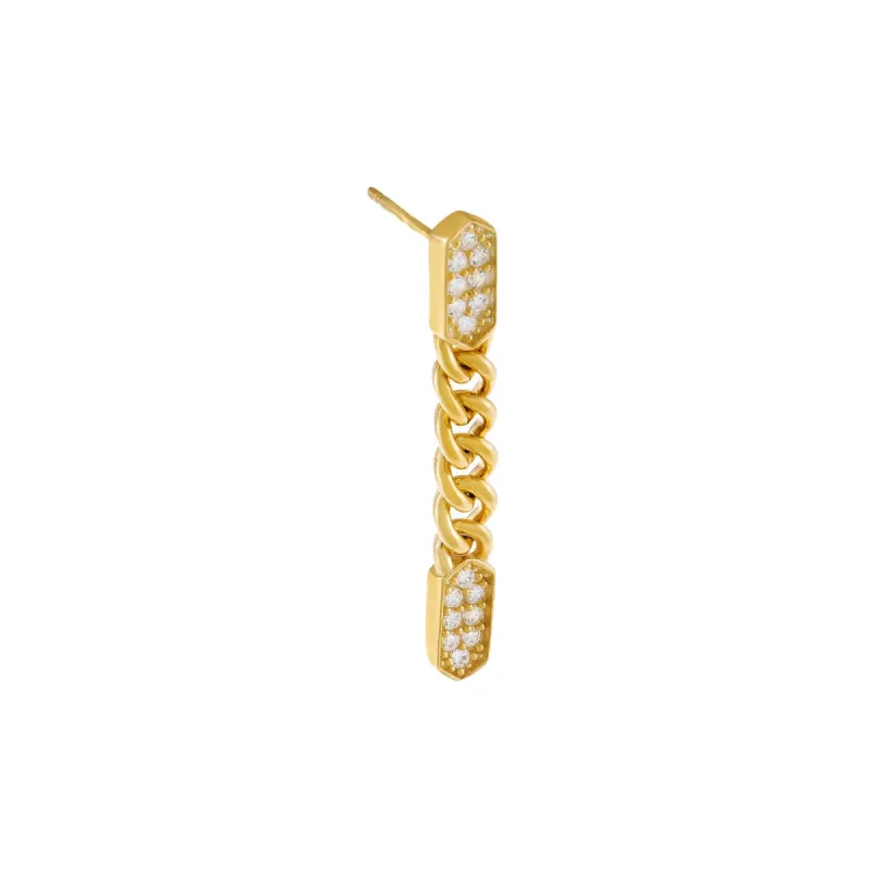 Mini Pavé Bars Drop Stud Earring sold by Adina Eden's