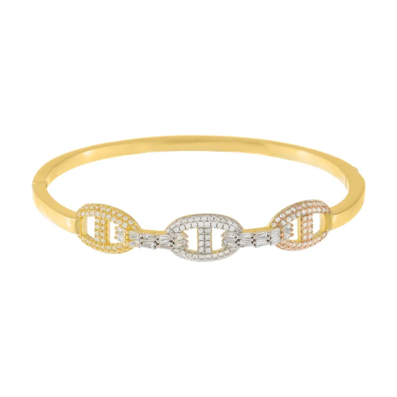 Pavé Trio Mariner Link Bangle sold by Adina Eden's