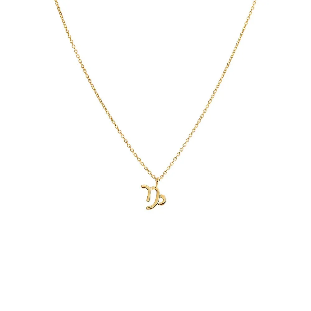 Solid Zodiac Necklace 14K sold by Adina Eden's