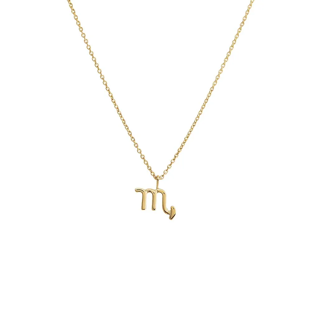 Solid Zodiac Necklace 14K sold by Adina Eden's product image thumbnail 5