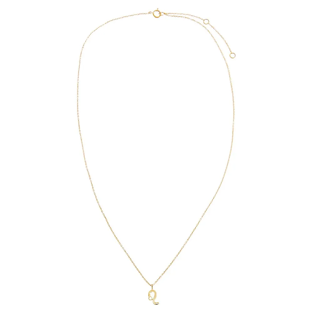 Solid Zodiac Necklace 14K sold by Adina Eden's product image thumbnail 4