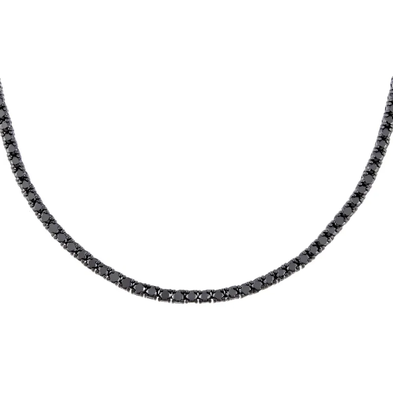 Onyx Tennis Necklace sold by Adina Eden's
