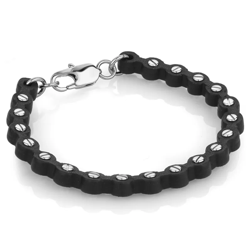 Leather Screw Bracelet sold by Adina Eden's
