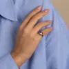 Diamond Initial Pinky Ring 14K sold by Adina Eden's
