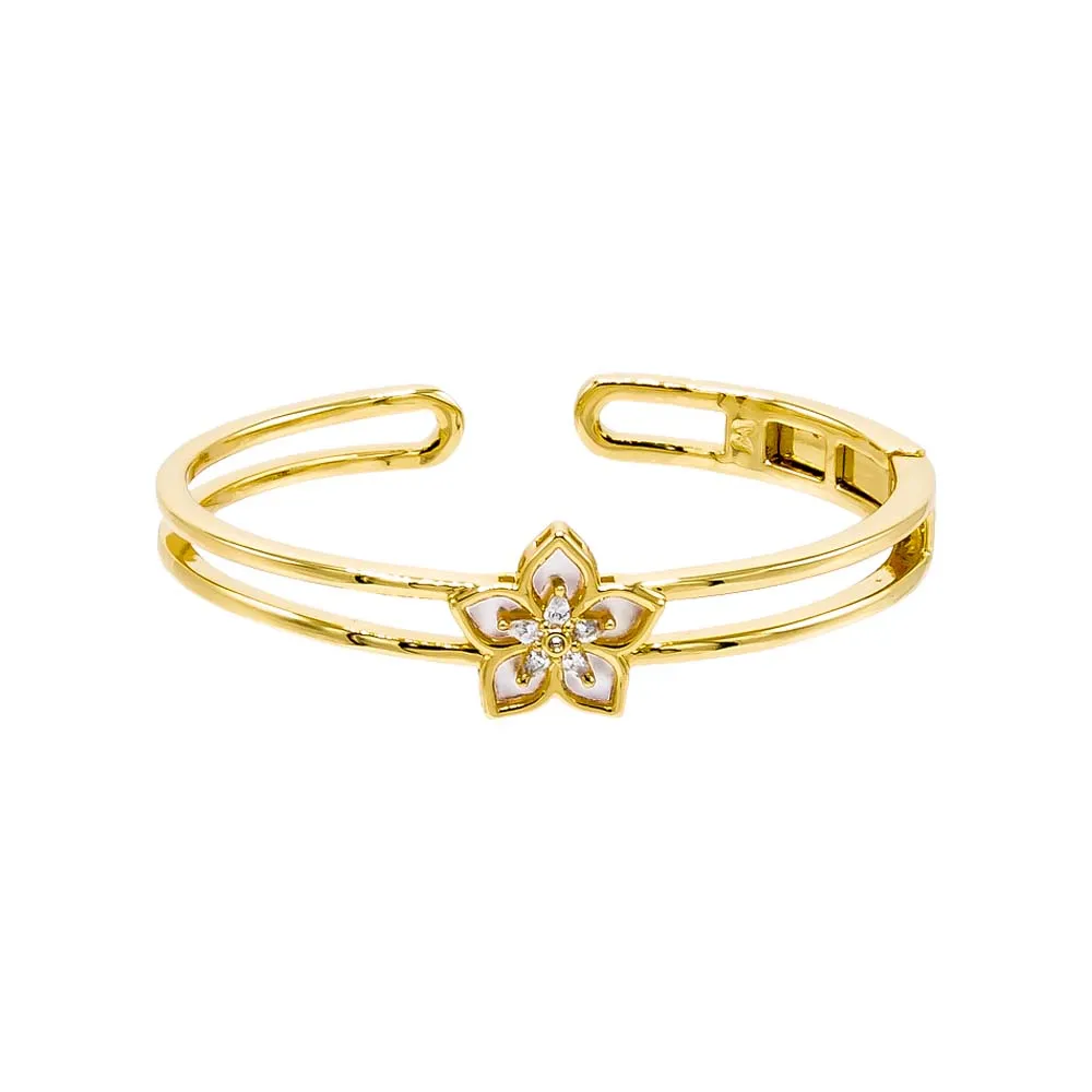 Fancy Colored Stone Flower Bangle sold by Adina Eden's product image thumbnail 3