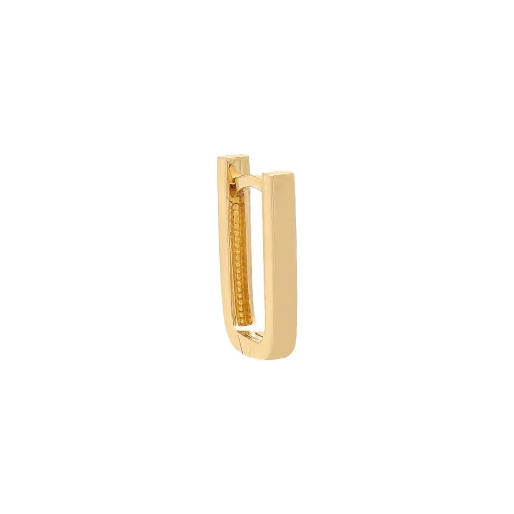 Thin Paperclip Hoop Earring 14K sold by Adina Eden's product image thumbnail 2