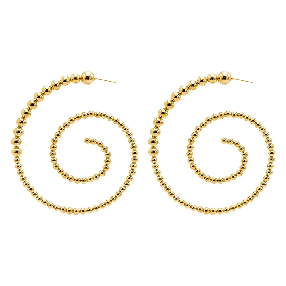 Multi Beaded Ball Looped Stud Earring sold by Adina Eden's product image thumbnail 2